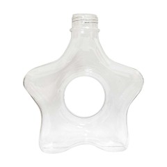 Five-pointed star donut bottle is here. Transparent plastic pet bottle has high value, cute shape and unique girly style.
