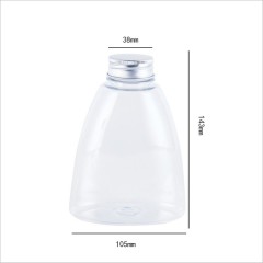 Triangular bottle 550ml cold brew tea takeaway bottle milk tea cup plastic juice bottle transparent pet bottle disposable beverage