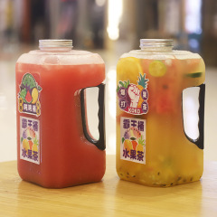 2200 square ton barrel watermelon barrel overlord tea bottle portable disposable pet large capacity water bottle transparent