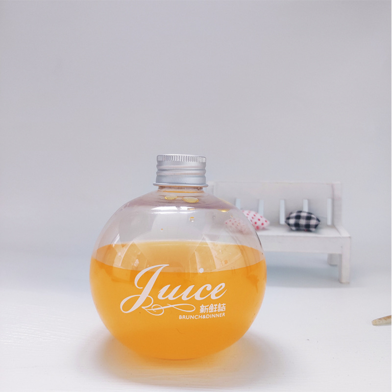 Spherical bottle disposable beverage watermelon bottle 500ml milk tea bottle cold brew tea pet bottle plastic bottle 200ml