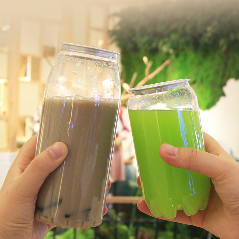 Manufacturers direct supply of transparent sealed milk tea bottles, cans, plastic food PET cans, beverage cans, disposable