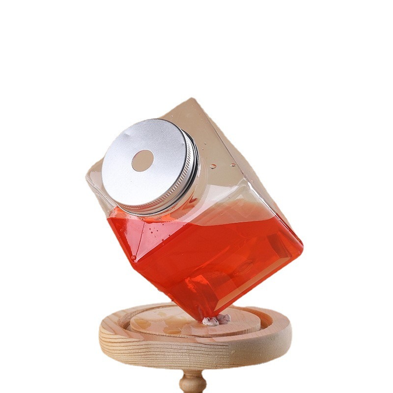 PET square bottle juice plastic bucket bottle square bottle 500ml plastic bottle manufacturer genuine disposable beverage bottle