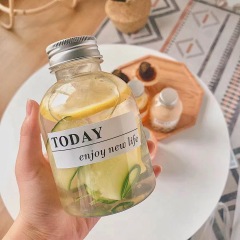 Internet celebrity milk tea bottle big belly bottle small capacity disposable 350ml juice beverage pet plastic bottle milk tea bucket manufacturer
