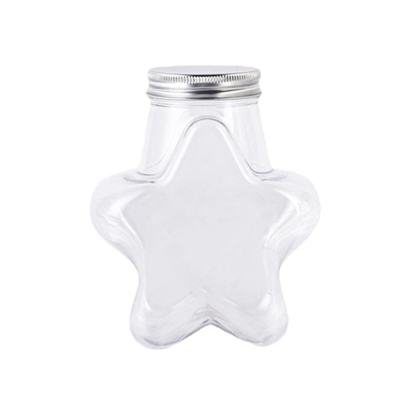Star bottle 500ml transparent plastic bottle cold brew tea take-away bottle juice food bottle beverage bottle disposable milk tea