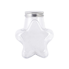 Star bottle 500ml transparent plastic bottle cold brew tea take-away bottle juice food bottle beverage bottle disposable milk tea