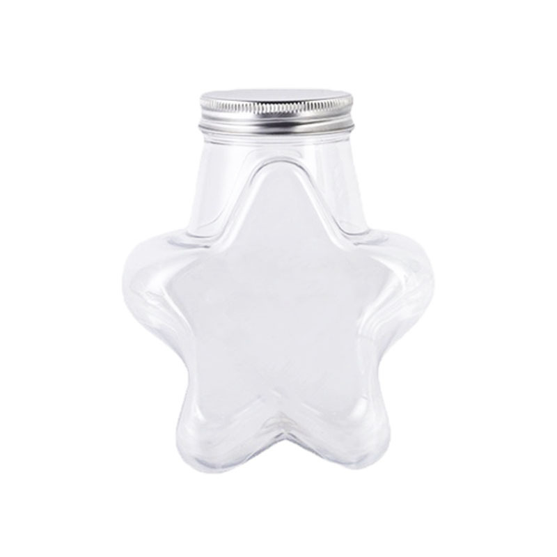 Star bottle 500ml transparent plastic bottle cold brew tea take-away bottle juice food bottle beverage bottle disposable milk tea