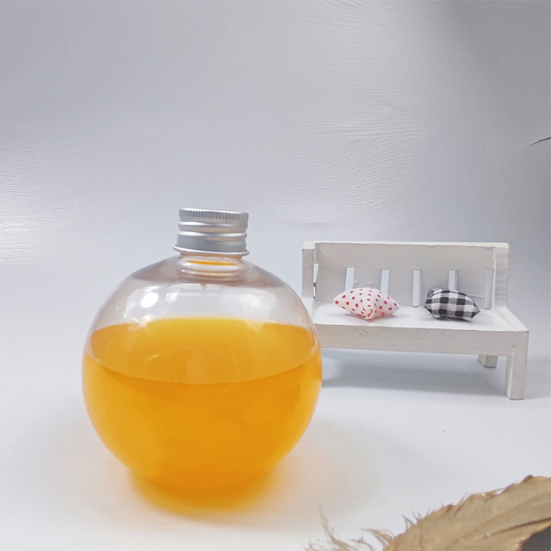 Spherical bottle disposable beverage watermelon bottle 500ml milk tea bottle cold brew tea pet bottle plastic bottle 200ml
