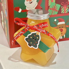 Star bottle 500ml transparent plastic bottle cold brew tea take-away bottle juice food bottle beverage bottle disposable milk tea