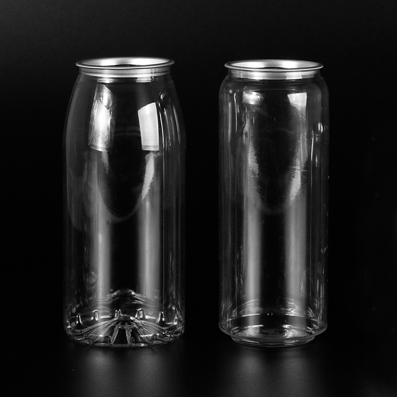 Manufacturers direct supply of transparent sealed milk tea bottles, cans, plastic food PET cans, beverage cans, disposable