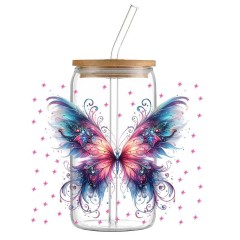 DTF cup sticker UV crystal sticker transfer sticker crystal label 20oz 16oz DTF water crystal label