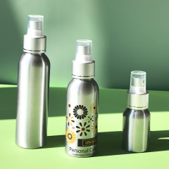 Cosmo Round Fine Mist Spray Aluminum Bottles 30ML 50ML 100ML 120ML