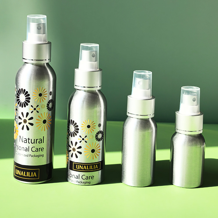Cosmo Round Fine Mist Spray Aluminum Bottles 30ML 50ML 100ML 120ML