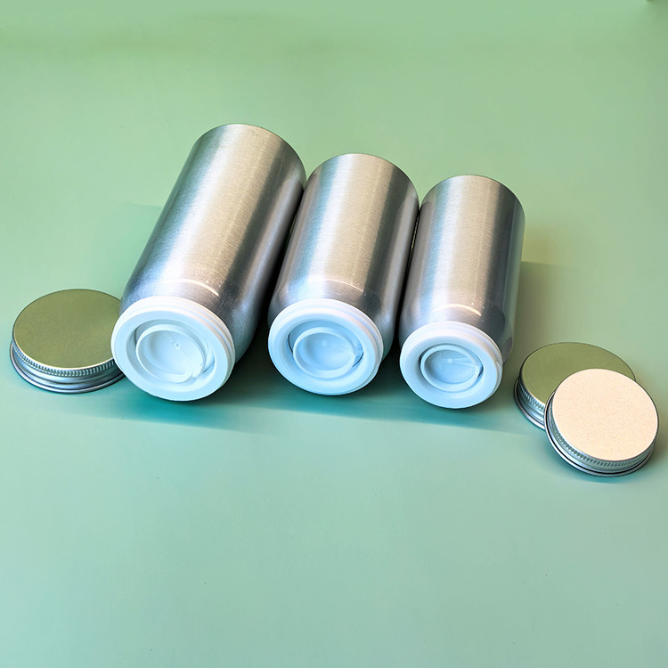 100ML 150ML 200ML capsule aluminum bottle wide mouth aluminum health care product packaging bottle anti-theft cover metal bottle