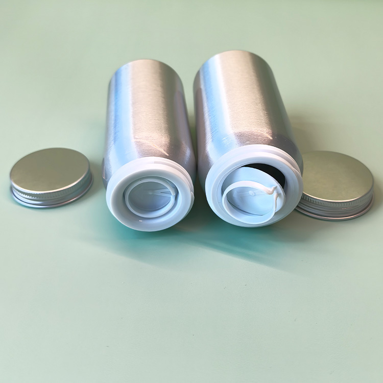 100ML 150ML 200ML capsule aluminum bottle wide mouth aluminum health care product packaging bottle anti-theft cover metal bottle