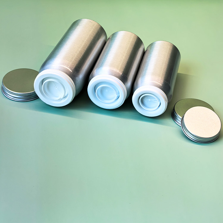 100ML 150ML 200ML capsule aluminum bottle wide mouth aluminum health care product packaging bottle anti-theft cover metal bottle