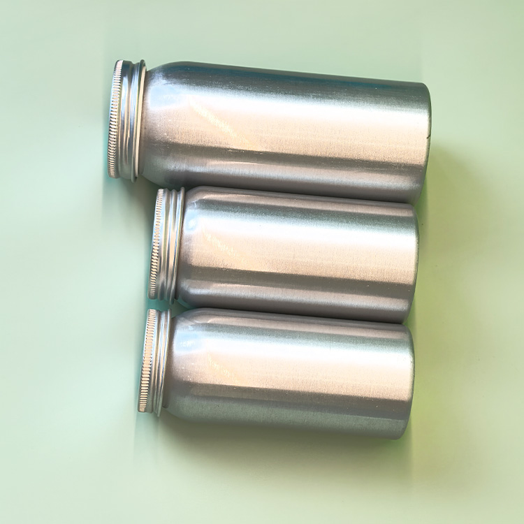 100ML 150ML 200ML capsule aluminum bottle wide mouth aluminum health care product packaging bottle anti-theft cover metal bottle