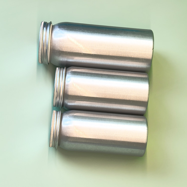 100ML 150ML 200ML capsule aluminum bottle wide mouth aluminum health care product packaging bottle anti-theft cover metal bottle