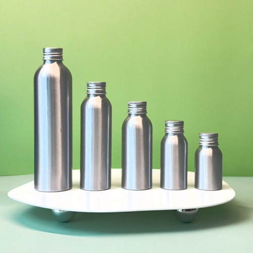 Cosmo Round Aluminum Bottle with Metal Cap 30ML 50ML 100ML 120ML 250ML
