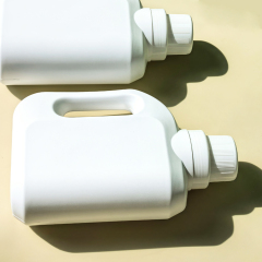 Large Capacity 1000ml Plastic Laundry Detergent Bottle Square Screw Cap Household Cleaning Softener Replacement Empty