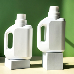 Large Capacity 1000ml Plastic Laundry Detergent Bottle Square Screw Cap Household Cleaning Softener Replacement Empty
