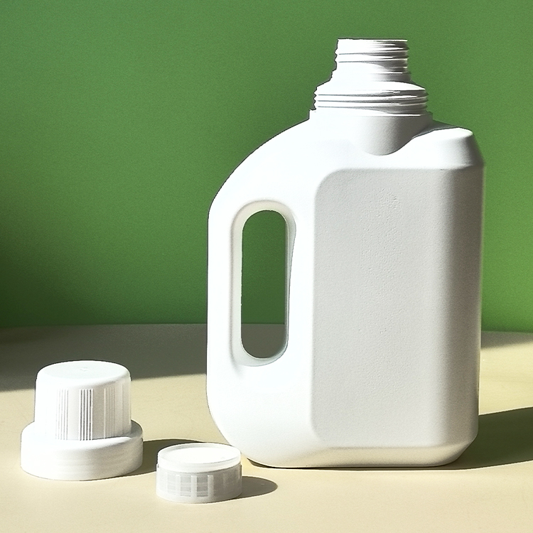 Large Capacity 1000ml Plastic Laundry Detergent Bottle Square Screw Cap Household Cleaning Softener Replacement Empty