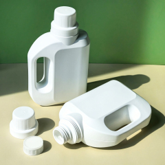 Large Capacity 1000ml Plastic Laundry Detergent Bottle Square Screw Cap Household Cleaning Softener Replacement Empty