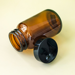 60CC 75cc 100cc 120cc 150cc 200cc Wide Mouth Brown Vitamin Supplement Jar Glass Pill Packer Bottle Amber Bottle Custom Label