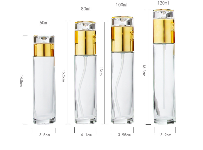 20ML30ML40ML50ML60ML80ML100ML120ML transparent thickened glass cosmetic essence lotion bottle press spray bottle wholesale