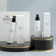 120ml 4oz 8oz Lotion Pump Plastic Bottle with Box - Custom PET Frost Cylinder Bottle for Skin Care Body Cream Cosmetic Packaging