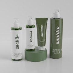 120ml 240ml 430ml Green Cylinder PET Plastic Bottles for Lotion Shampoo - 100g Cream Tube Custom Cosmetic Packaging