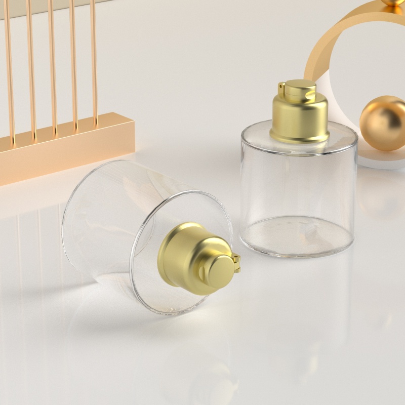 Clear 100ml PETG Plastic Cylinder Bottle with Cap for Makeup Remover Body Lotion Skin Serums Custom Cosmetic Packaging