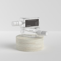 100ml Clear PETG Square Bottles - 3.38oz Fine Mist Spray Plastic Bottles for Perfume Custom CosmeticPackaging