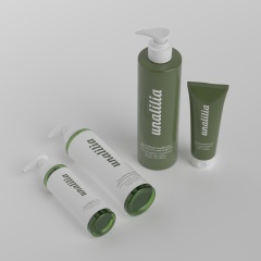 120ml 240ml 430ml Green Cylinder PET Plastic Bottles for Lotion Shampoo - 100g Cream Tube Custom Cosmetic Packaging