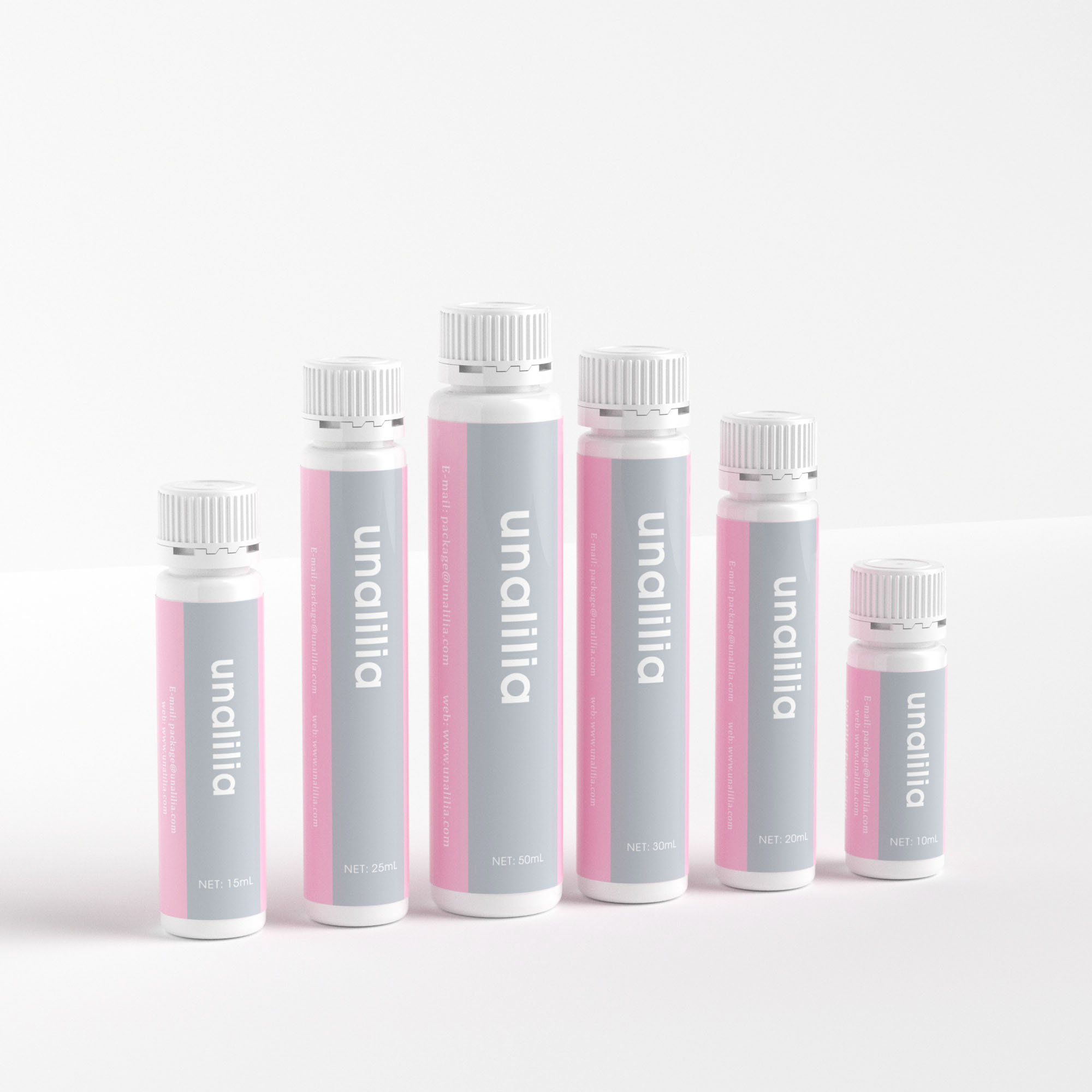 10ml 15ml 20ml 25ml 30ml 50ml Mini White PP Bottle with Pilfer Proof Cap for Nutrients Oral Liquid Enzyme Serum Packaging