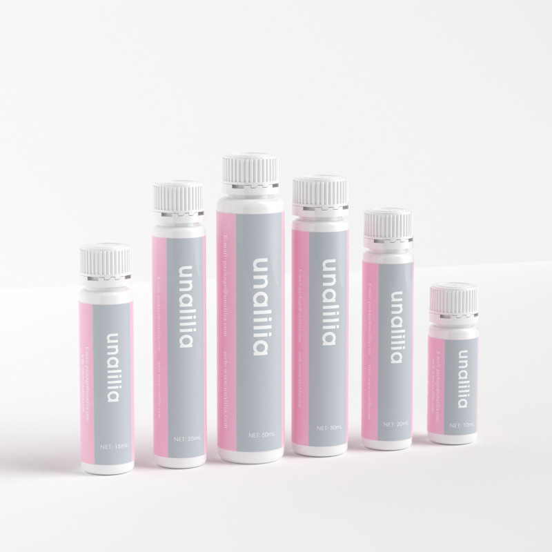 10ml 15ml 20ml 25ml 30ml 50ml Mini White PP Bottle with Pilfer Proof Cap for Nutrients Oral Liquid Enzyme Serum Packaging