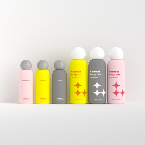 60ml 120ml Slim Cosmo PE Plastic Bottles with Ball Cap - Facial Cleanser Tube for Body Oil Lotion Custom Cosmetic Packaging
