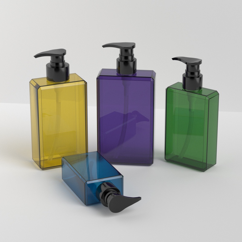 150ml 200ml 300ml Rectangle PETG Plastic Bottle - Clear Lotion Pump Bottle for Shampoo Conditioner Custom Cosmetic Packaging