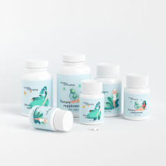 White Round HDPE Plastic Bottles for Vitamin Capsule Pill Tablet - Dietary Supplement Packaging Bottles 30cc~200cc