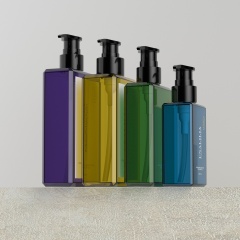 150ml 200ml 300ml Rectangle PETG Plastic Bottle - Clear Lotion Pump Bottle for Shampoo Conditioner Custom Cosmetic Packaging
