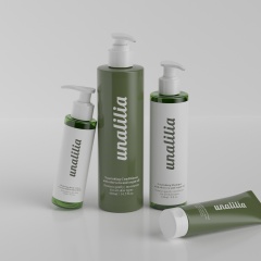 120ml 240ml 430ml Green Cylinder PET Plastic Bottles for Lotion Shampoo - 100g Cream Tube Custom Cosmetic Packaging