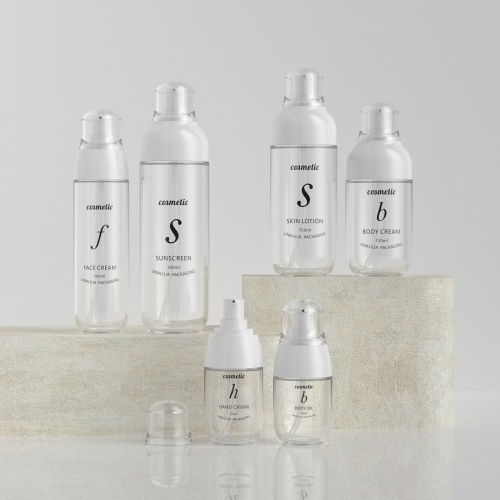 Custom Clear Cylinder PET Plastic Bottle for Lotion Shampoo Hair Oil Cosmetic Packaging