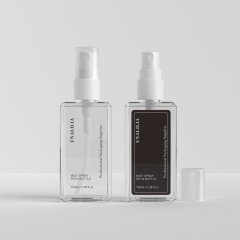 100ml Clear PETG Square Bottles - 3.38oz Fine Mist Spray Plastic Bottles for Perfume Custom CosmeticPackaging