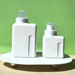 Factory-produced 250ML, 600ML, and 1000ML PE daily chemical packaging square laundry detergent bottles with logo printing available