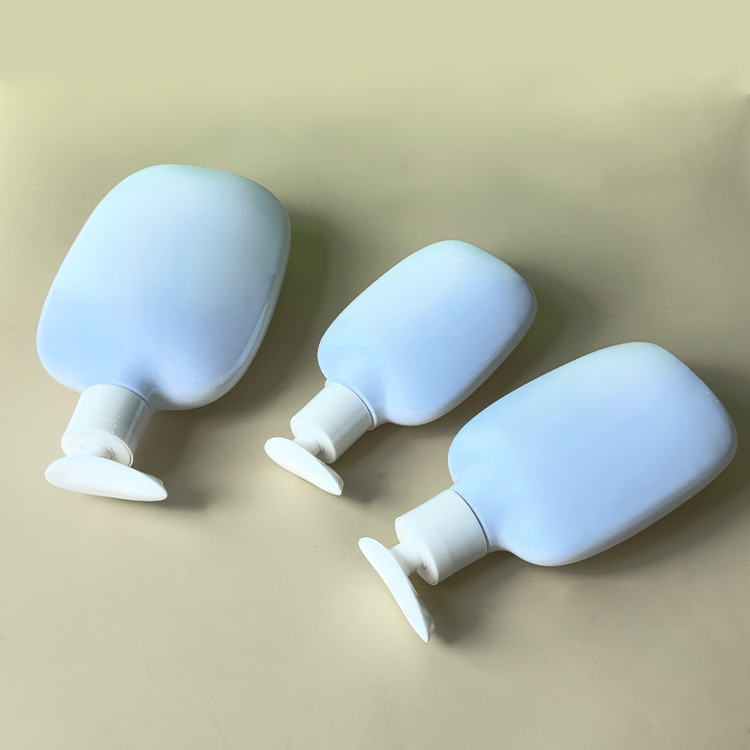 New hot-selling 200ML300ML500ML press pet plastic shampoo shower gel body lotion packaging flat bottle