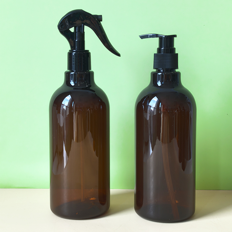 PET500ml long neck shampoo and shower gel refill bottle empty bottle can be customized color printing LOGO