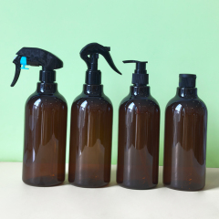 PET500ml long neck shampoo and shower gel refill bottle empty bottle can be customized color printing LOGO