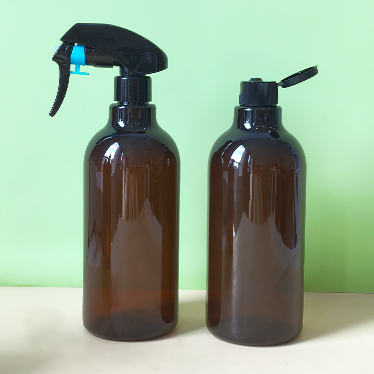 PET500ml long neck shampoo and shower gel refill bottle empty bottle can be customized color printing LOGO