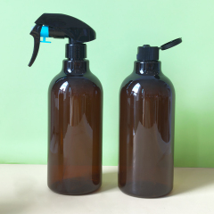 PET500ml long neck shampoo and shower gel refill bottle empty bottle can be customized color printing LOGO