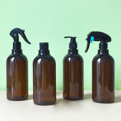 PET500ml long neck shampoo and shower gel refill bottle empty bottle can be customized color printing LOGO