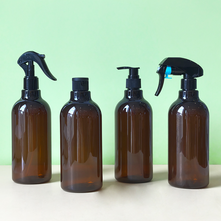PET500ml long neck shampoo and shower gel refill bottle empty bottle can be customized color printing LOGO